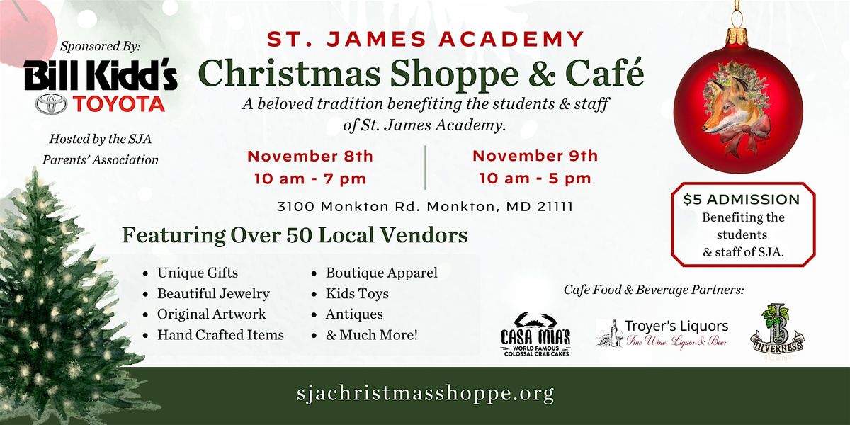 St. James Academy's Christmas Shoppe & Caf\u00e9