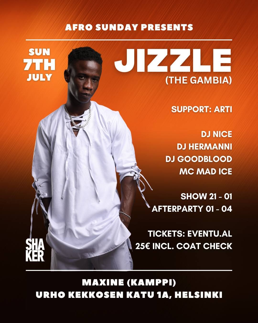 Afro Sunday 7.7. Live: JIZZLE (GAM)