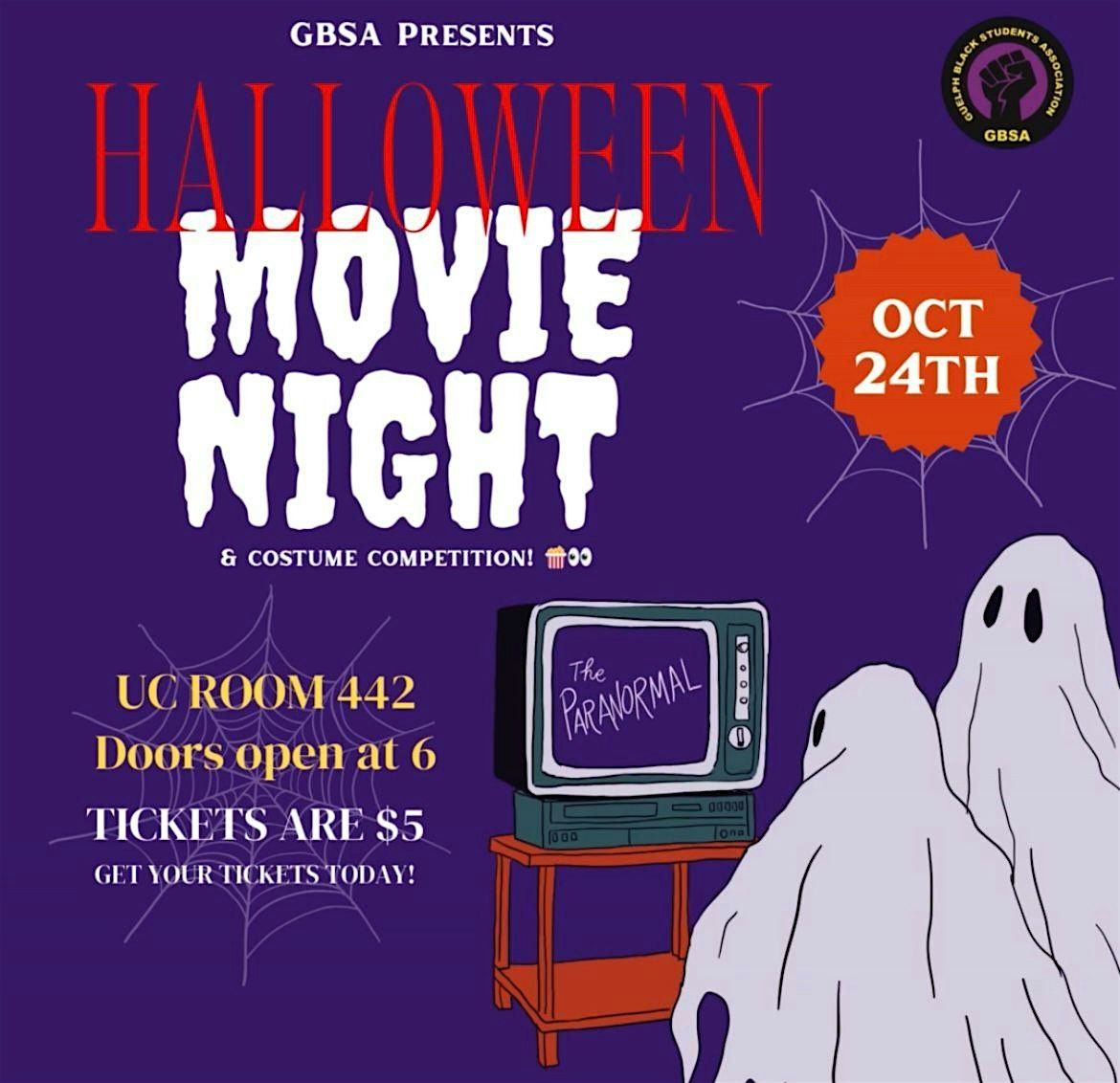 Guelph Black Students Association\u2019s Halloween Movie Night