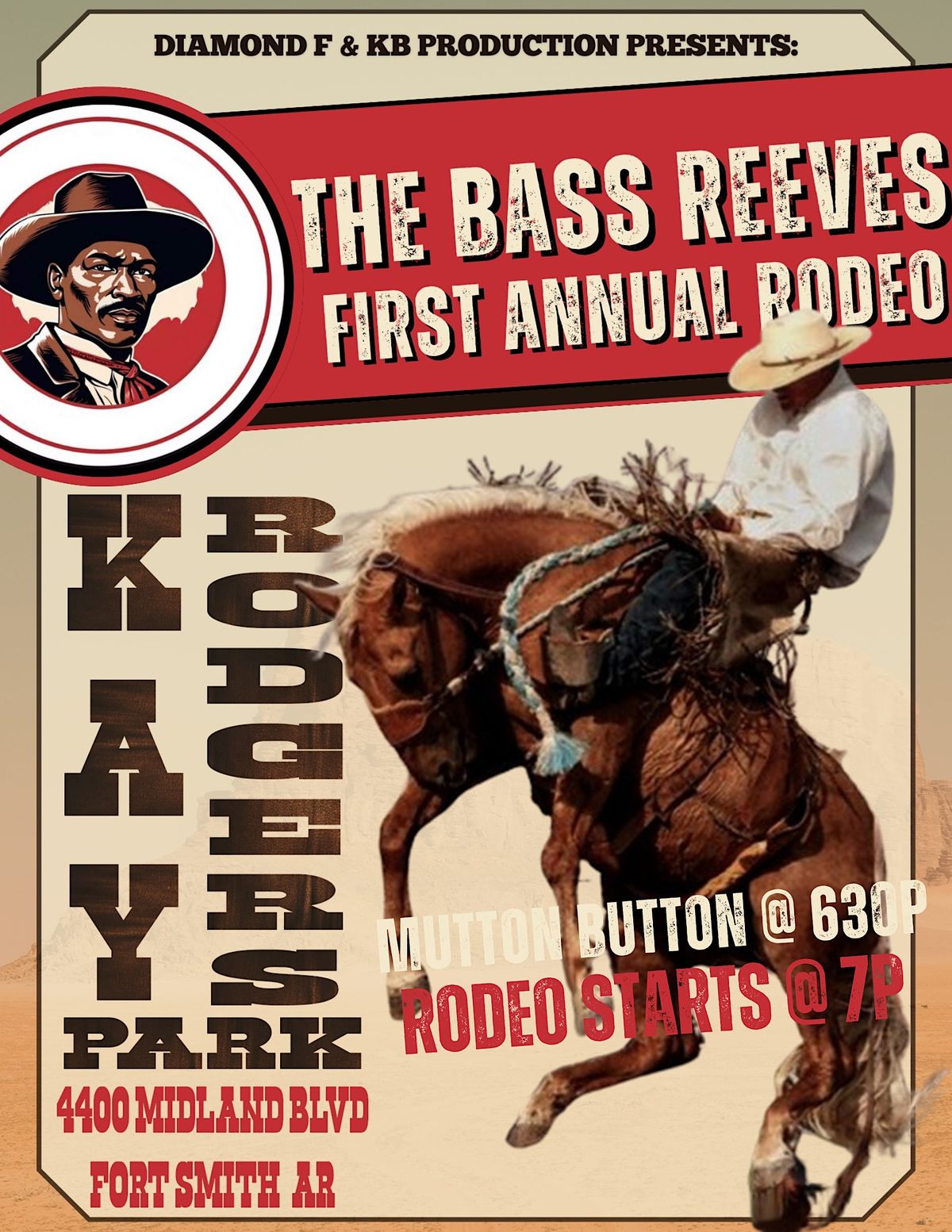 The BASS REEVES First Annual Rodeo March 16th 2024, Kay Rodgers Park ...