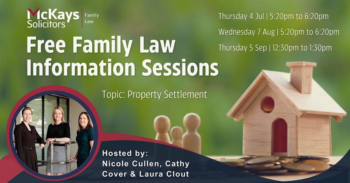 Free Family Law Information Settlement (Property Settlement)