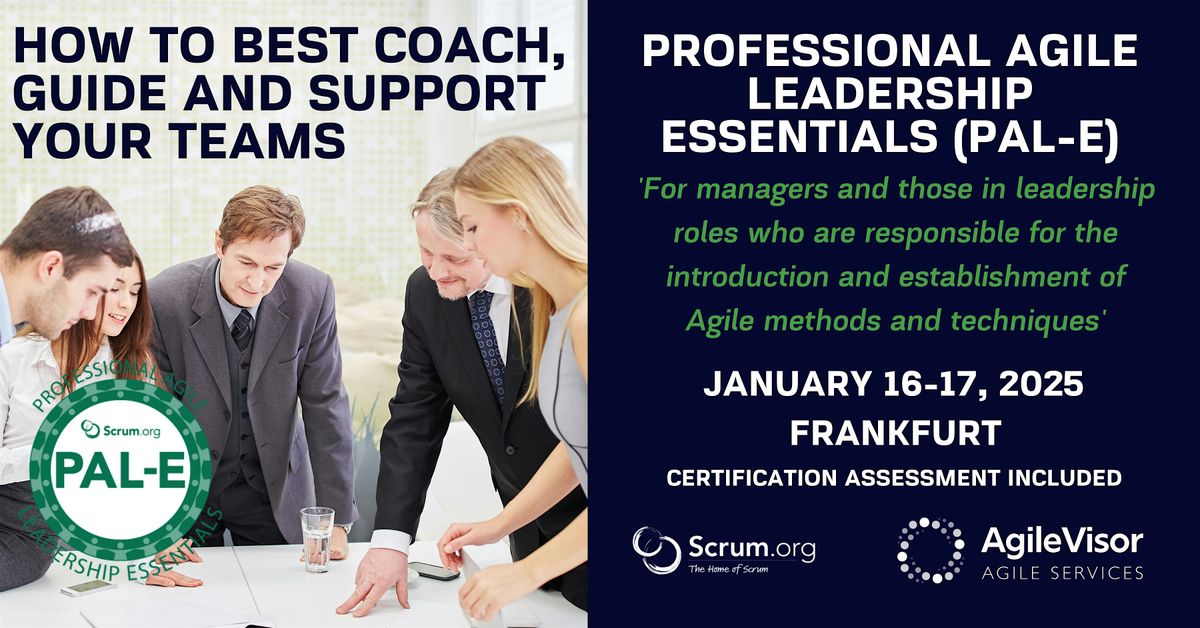 Certified Training | Professional Agile Leadership (PAL-E)