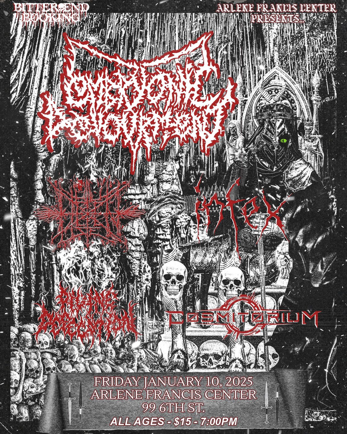 Embryonic Devourment \/ Hexen House \/ Infex \/ Divine Defecation \/ Cosmitorium at AFC