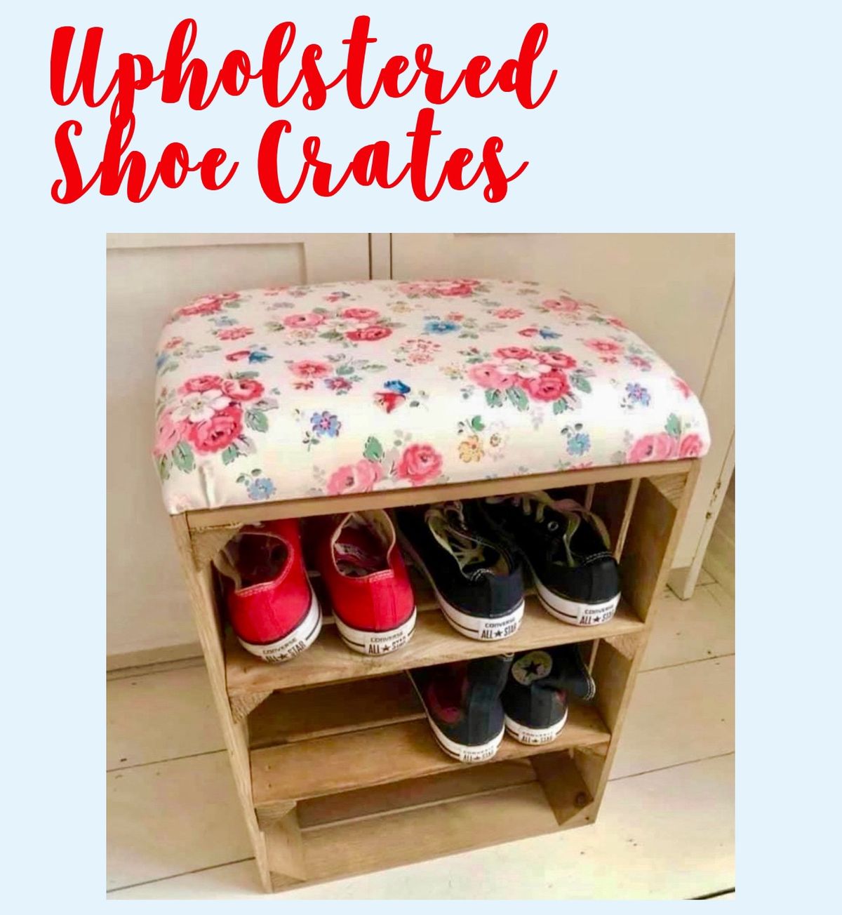 Upholstered Shoe Crate Seats