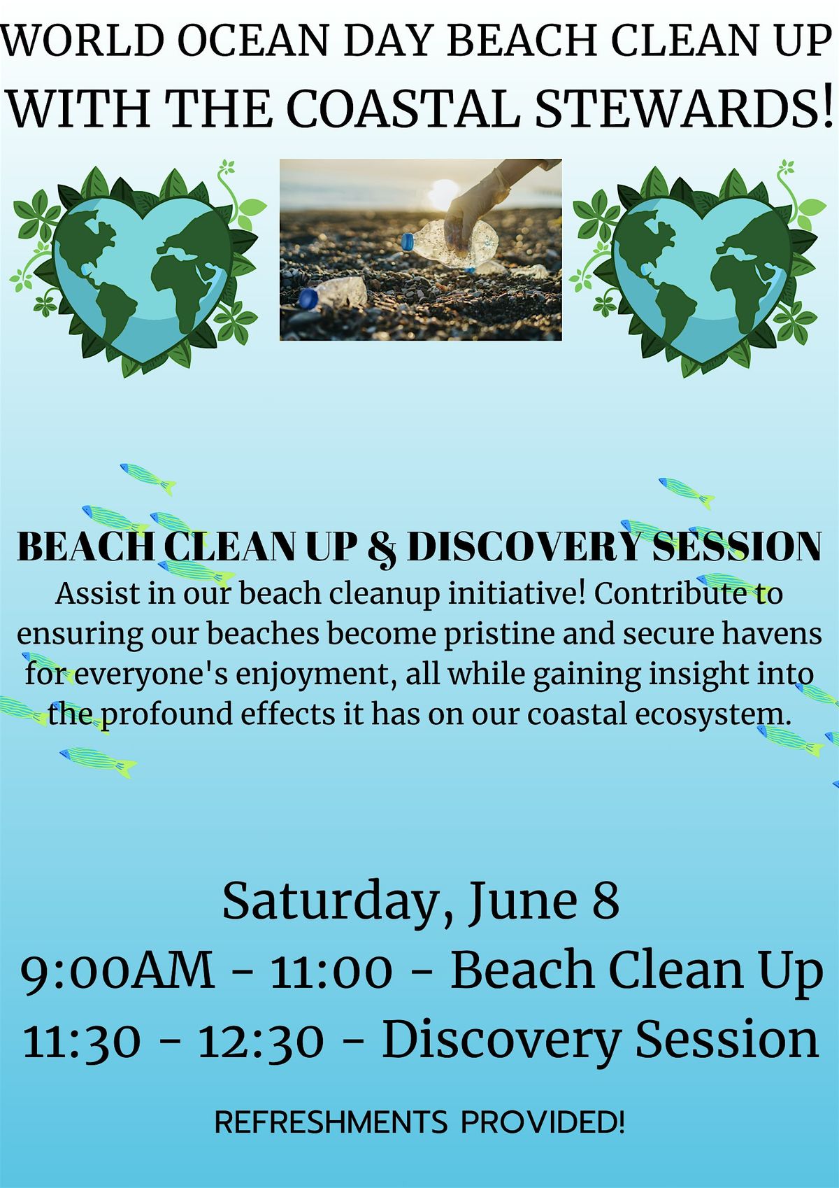 World Ocean Day Beach Clean Up with The Coastal Stewards