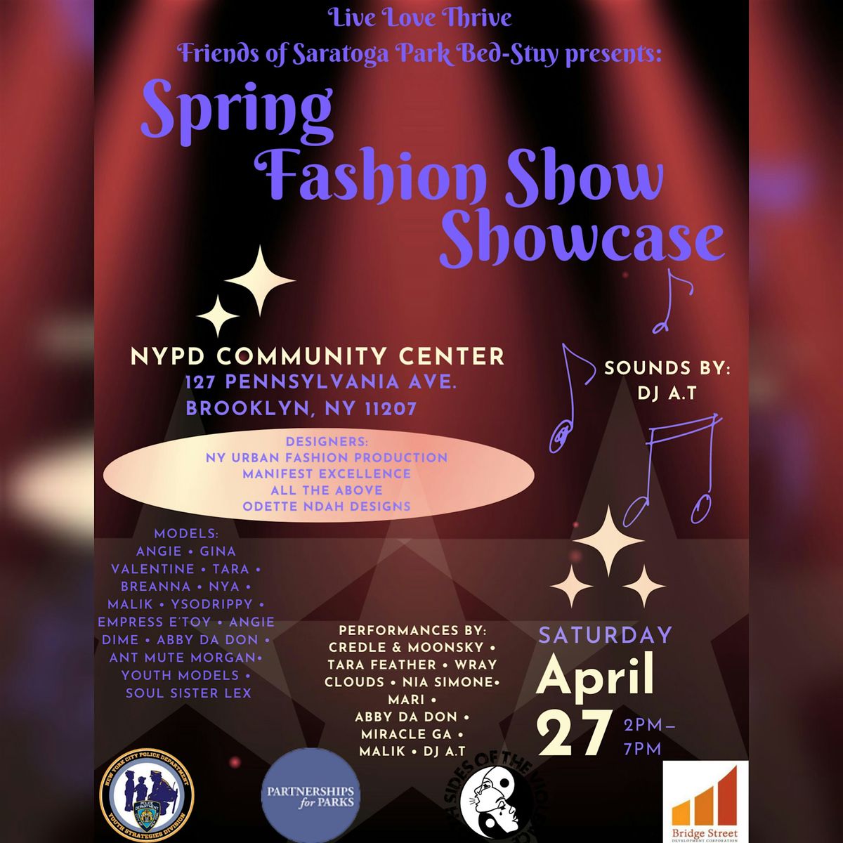 Saratoga Parks Bedstuy presents: \u201cSpring Fashion Show Showcase\u201d!