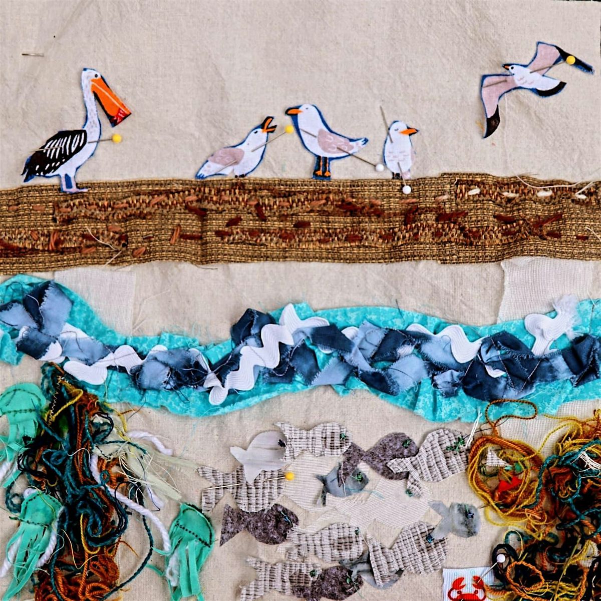 Art workshop - storytelling with textiles | collage | poetry | photography