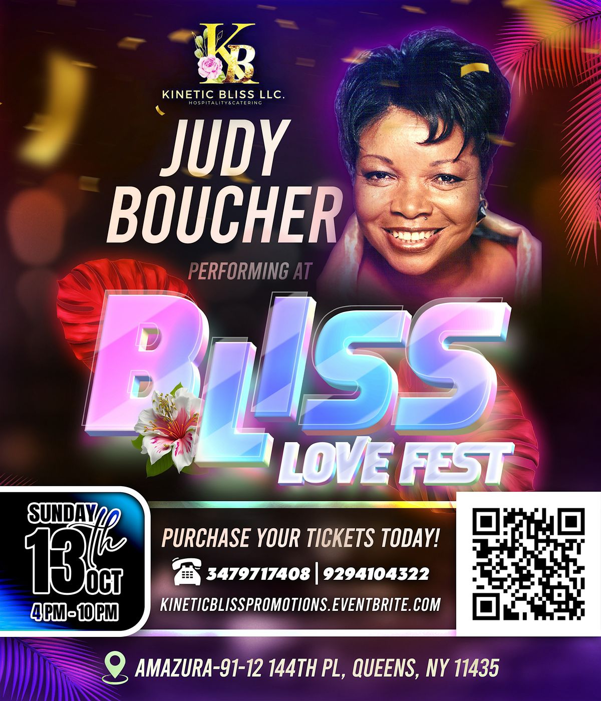 Judy Boucher Live at Bliss Love Fest 2024 - Amazura Queens, NYC