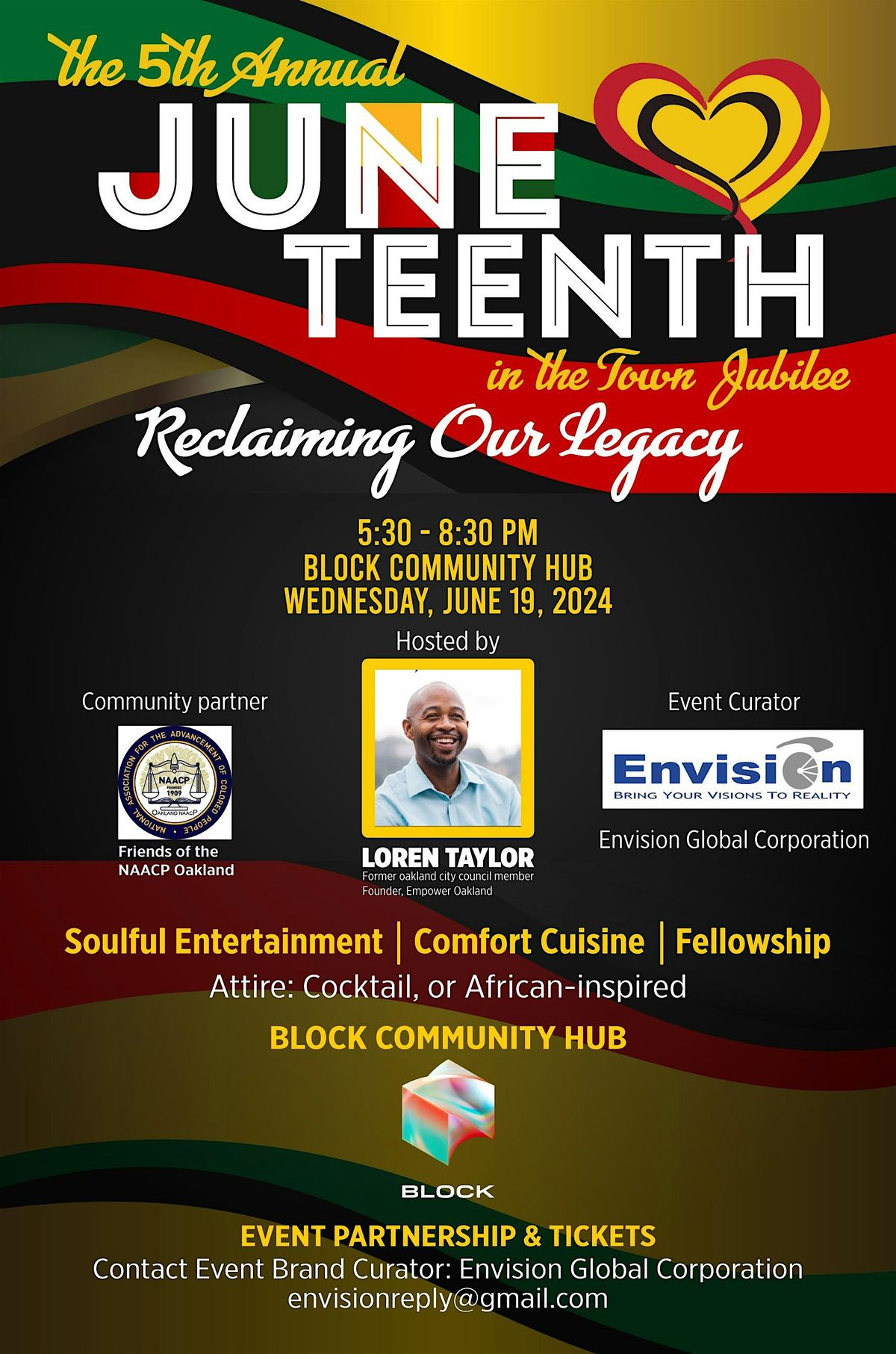 The 5th Annual Juneteenth in the Town Jubilee, hosted by Loren Taylor