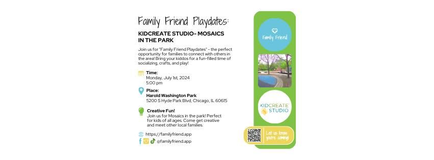 Family Friend Playdates: Kidcreate Studio- Mosaics in the Park
