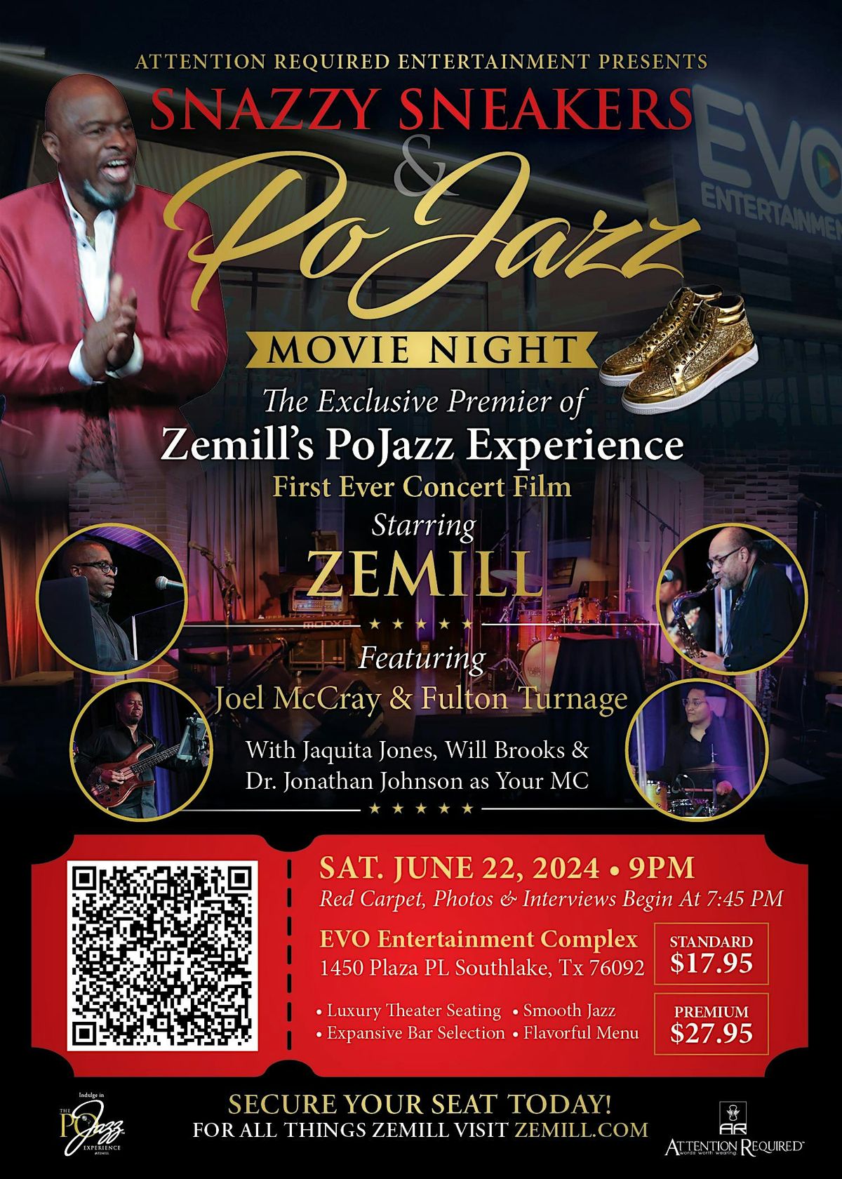 Snazzy Sneakers & PoJazz Movie Night - Zemill's First Concert Film Premier