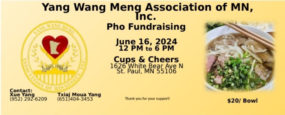 Yang Wang Meng Association of MN's First Fundraising Event