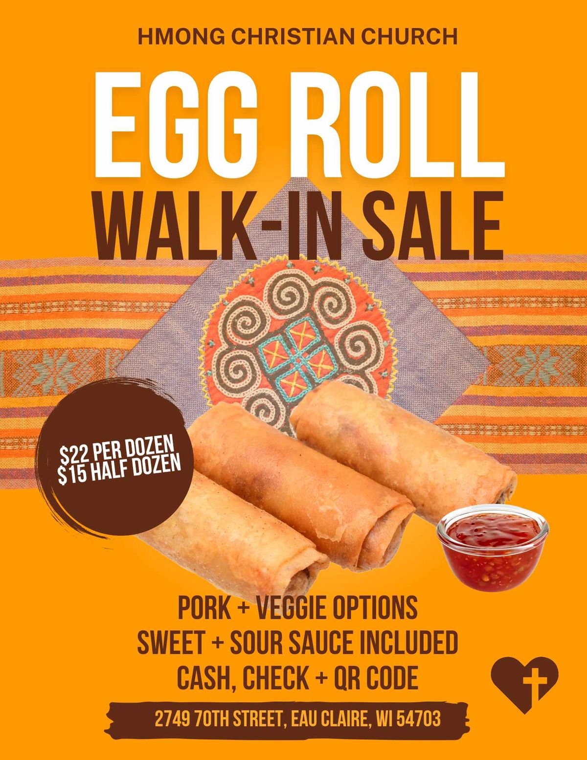 HCC Walk-In Egg Roll Sale