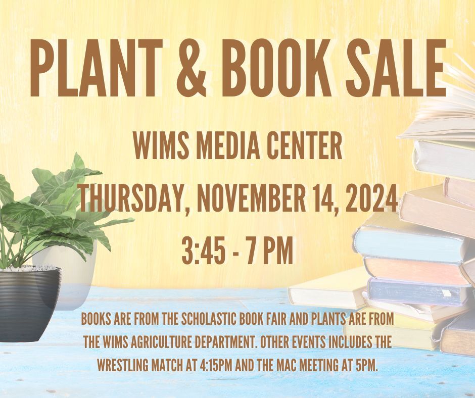 Plant & Book Sale at WIMS Media Center