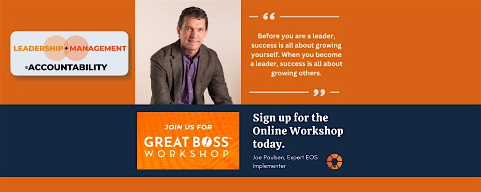 How to Be a Great Boss Online Workshop