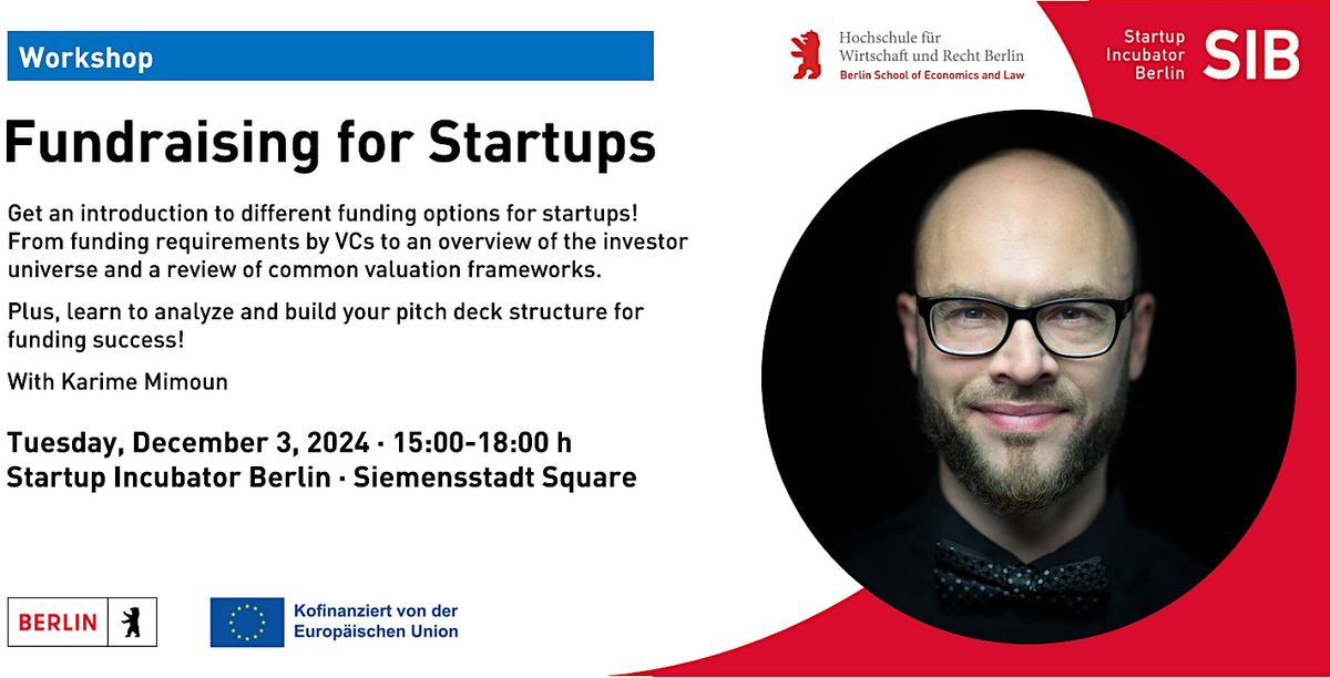 Workshop: Fundraising for Startups - Karime Mimoun