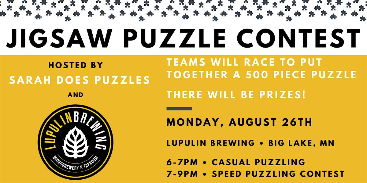 Jigsaw Puzzle Contest at Lupulin Brewing with Sarah Does Puzzles -Aug 2024