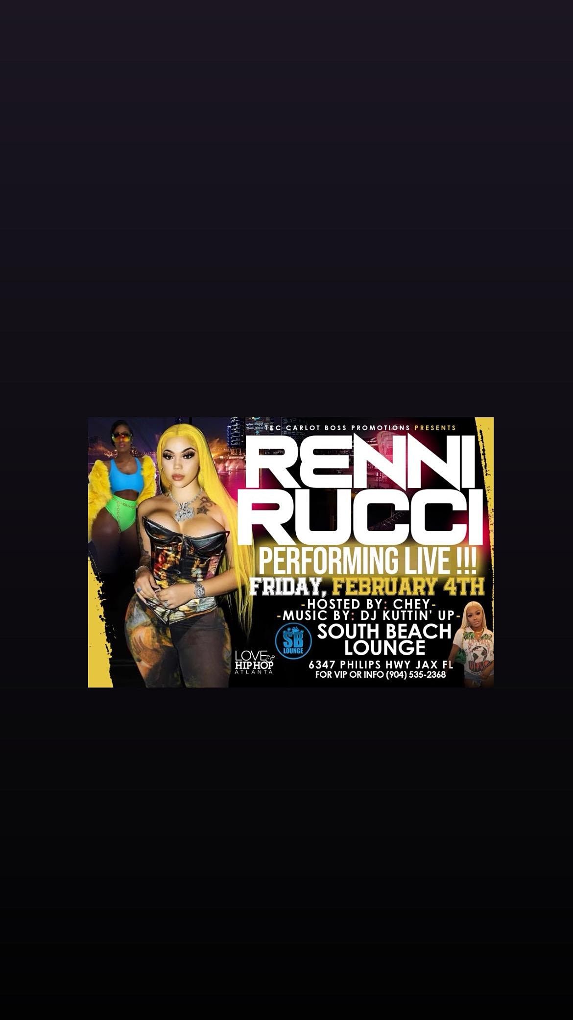 Renni Rucci LIVE Hosted By Cheyenne