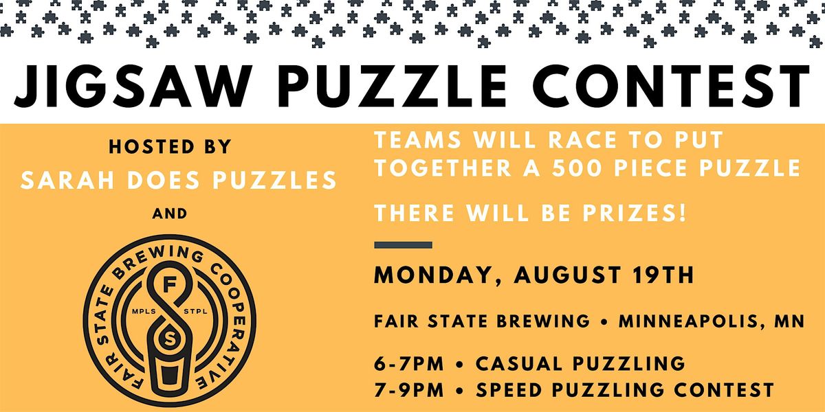 Jigsaw Puzzle Contest at Fair State with Sarah Does Puzzles - August 2024