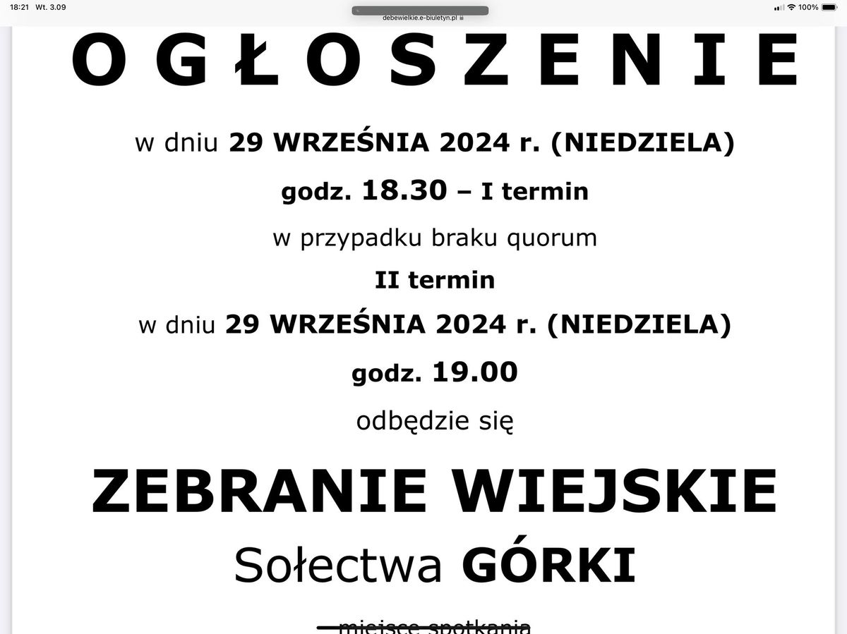 Zebranie wiejskie