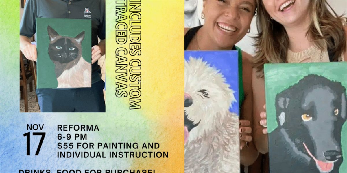 Paint Your Pet Portrait To Display - Paint and Sip by Classpop!\u2122