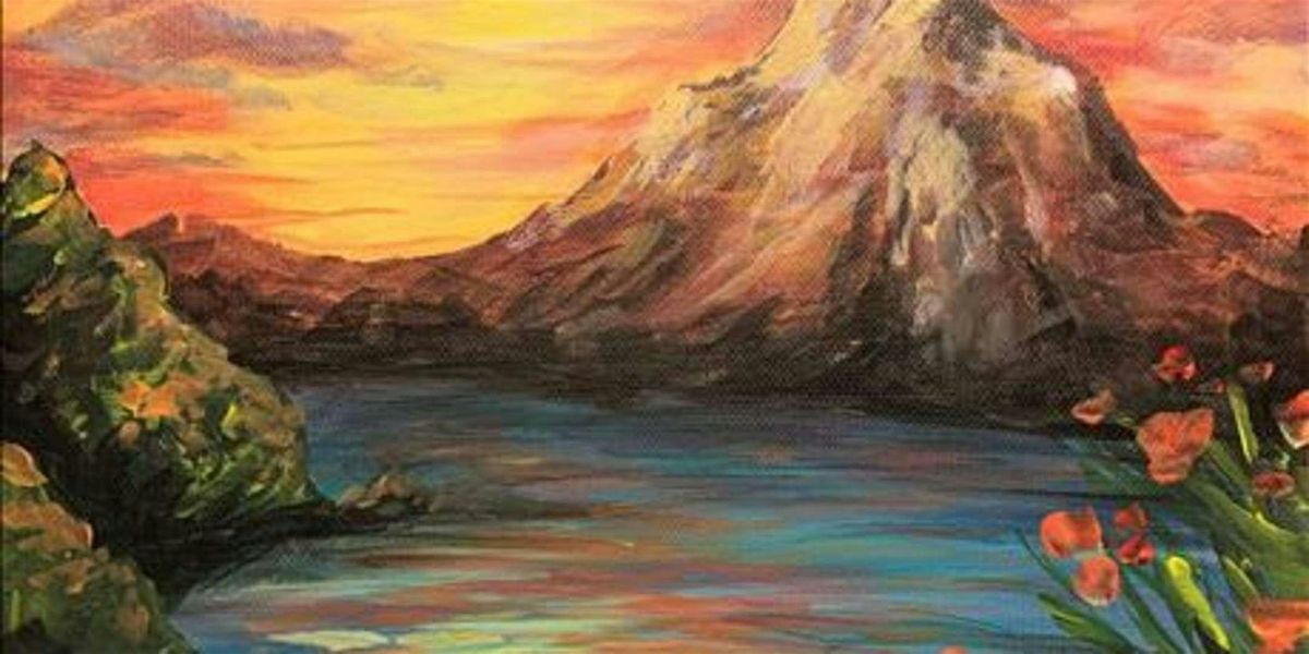 Sunset Mountain Scenery - Paint and Sip by Classpop!\u2122