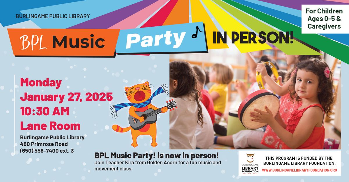 Now in person - BPL Music Party!