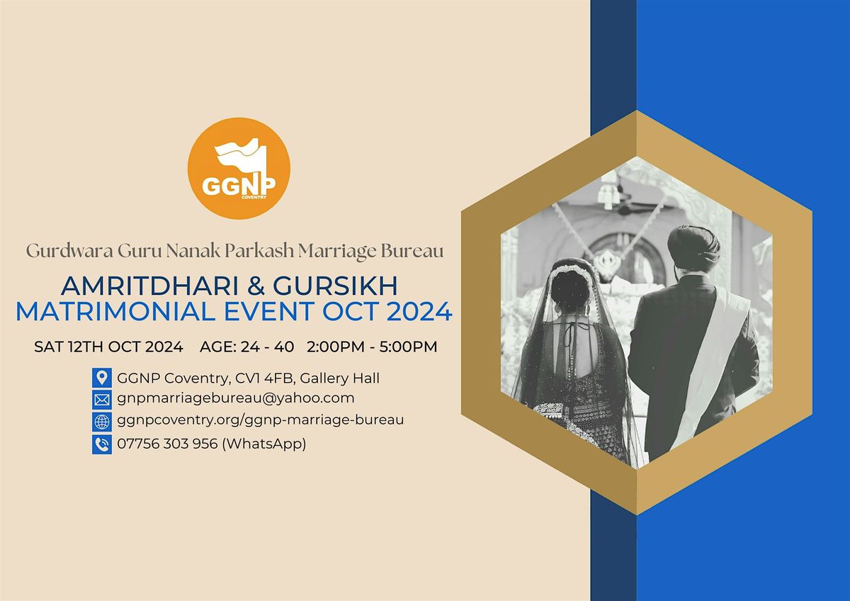 Amritdhari & Gursikh Matrimonial Event October 2024