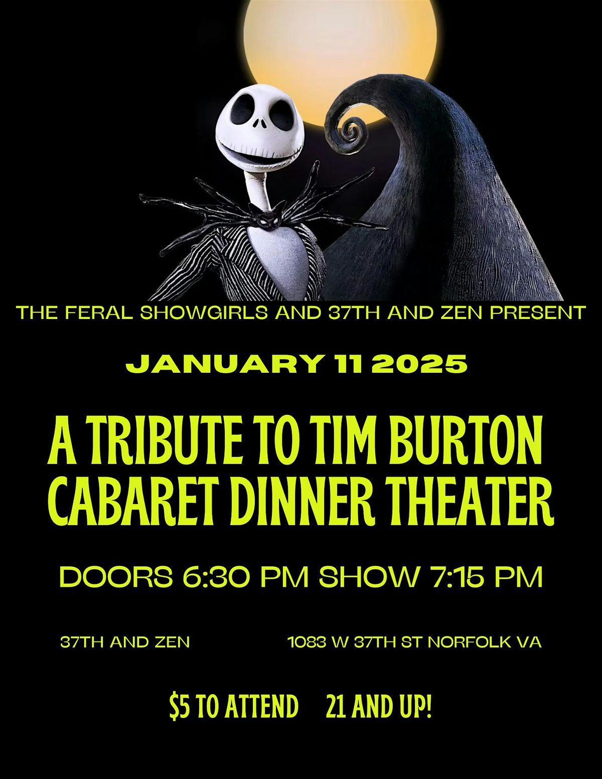 Cabaret Dinner Theater: Tim Burton Edition!