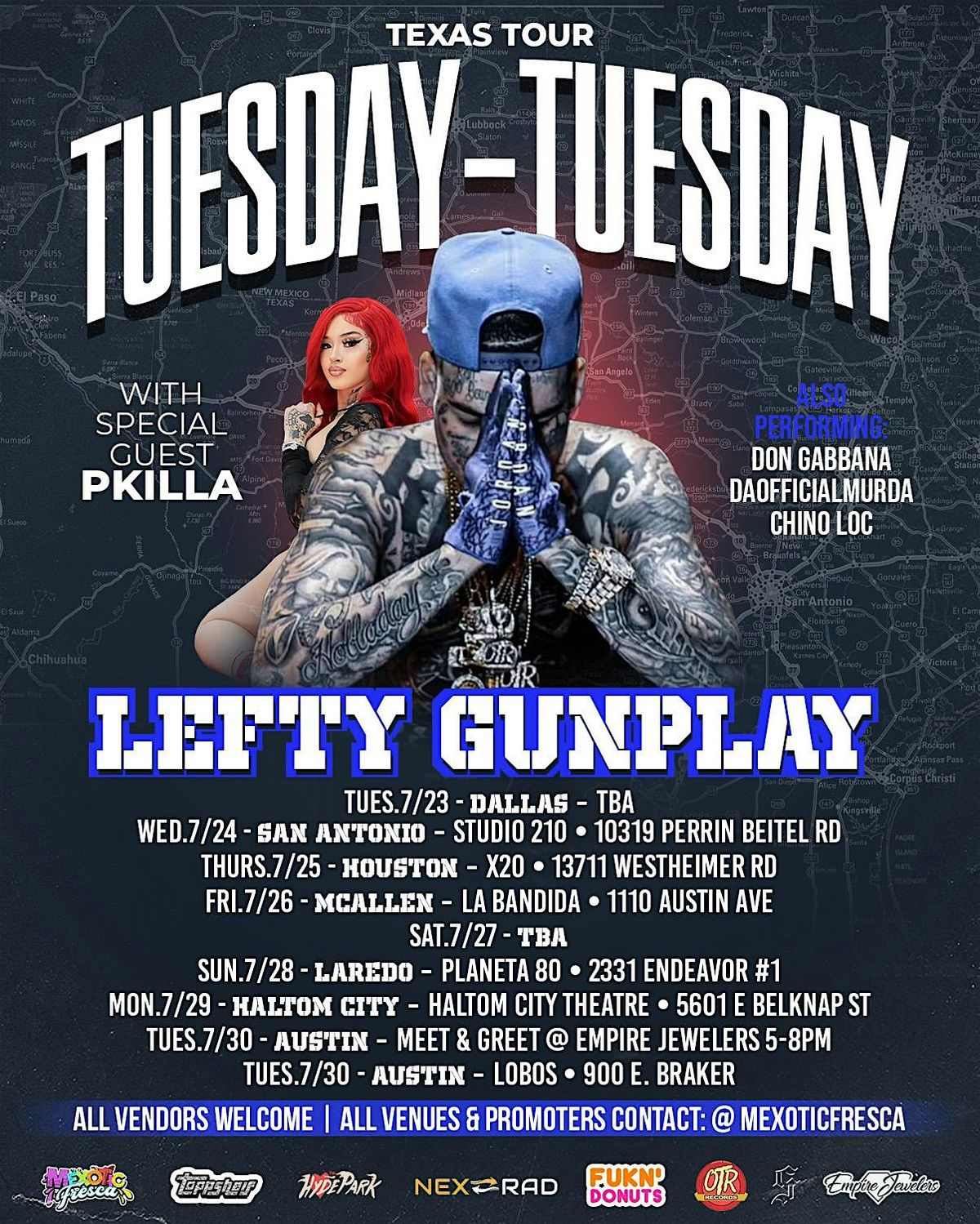 LEFTY GUNPLAY TEXAS TOUR TUESDAT-TUESDAY (Austin)