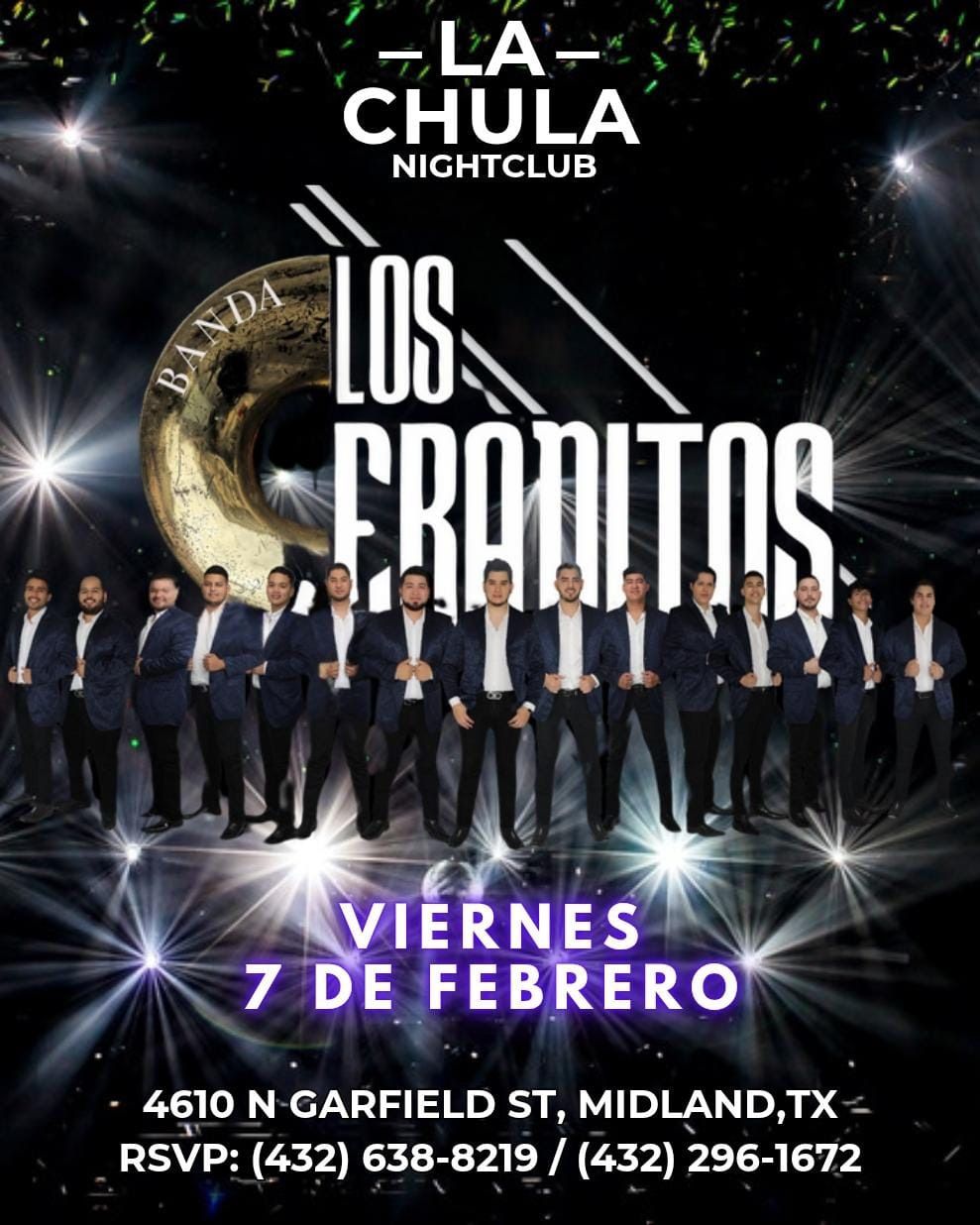 BANDA LOS EBANITOS EN LA CHULA RSVP 432-296-1672