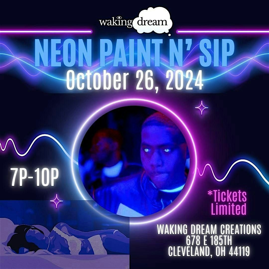 Neon Paint N' Sip (Blacklight Paint Experience)