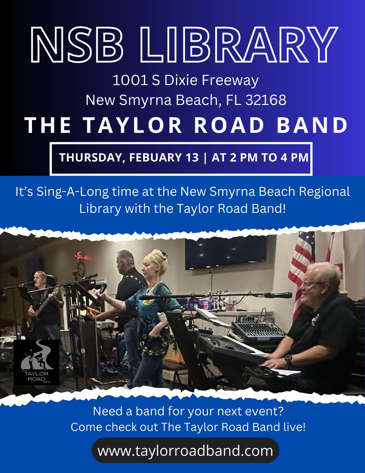 Taylor Road Band at the New Smyrna Beach Regional Library