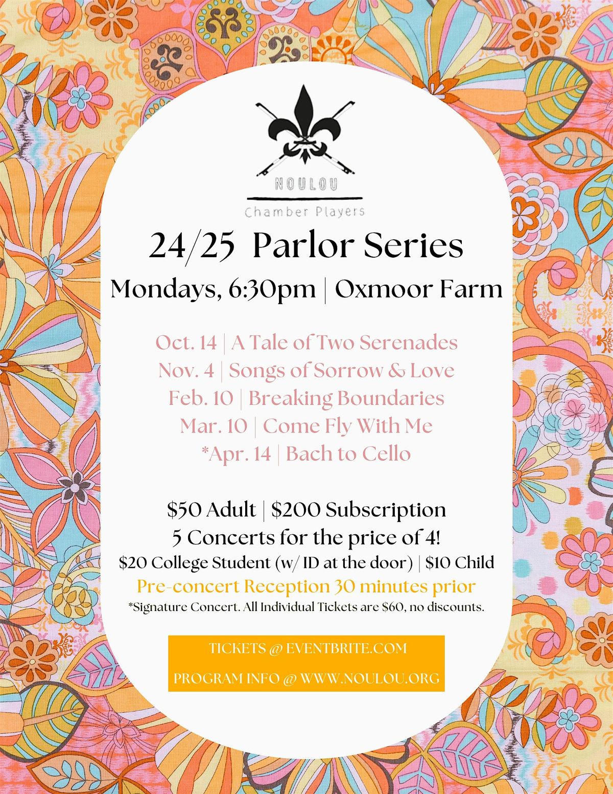 24\/25 Parlor Series Subscription & Sponsorships