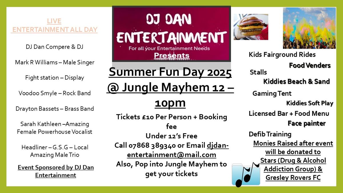 Charity Summer Fun Day 2025 @ Jungle Mayhem 