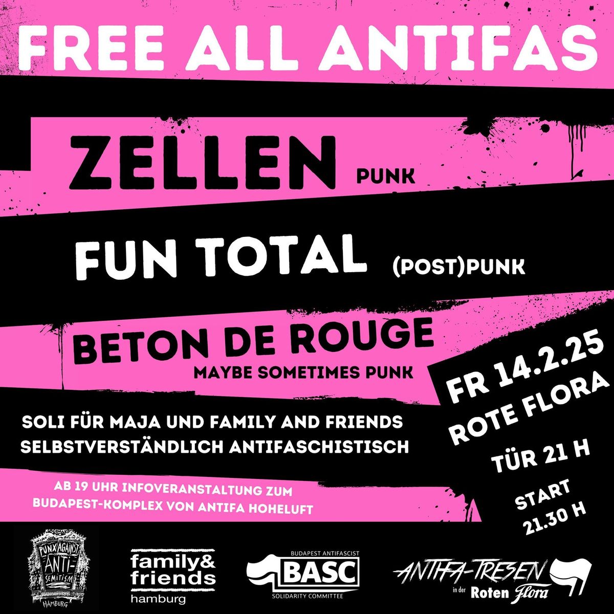 Free All Antifas! Zellen + Beton de Rouge + Fun Total