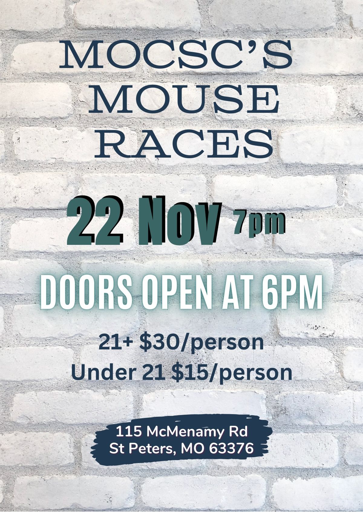 2024 Fall Fundraiser - MOUSE RACES!!