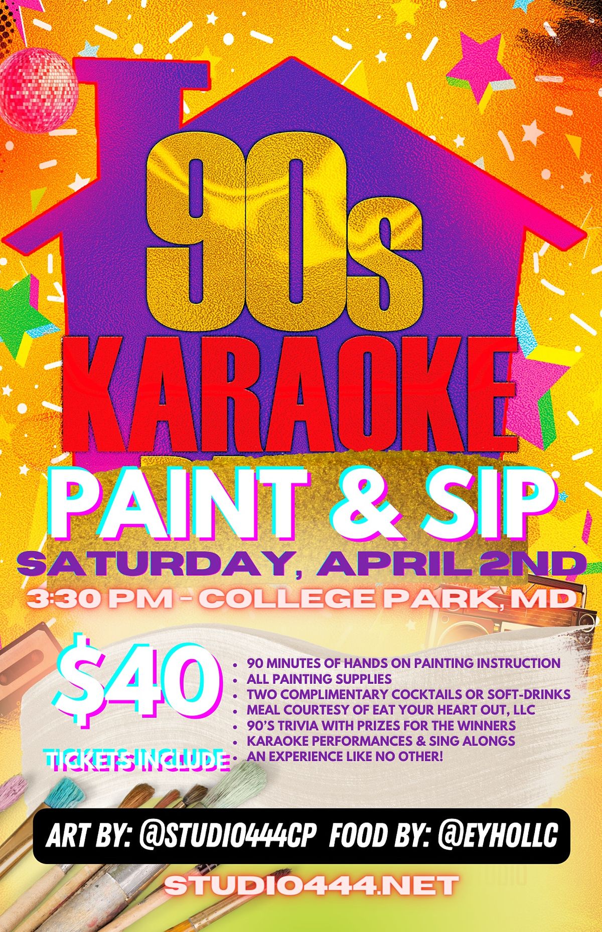 90's Karaoke Paint & Sip