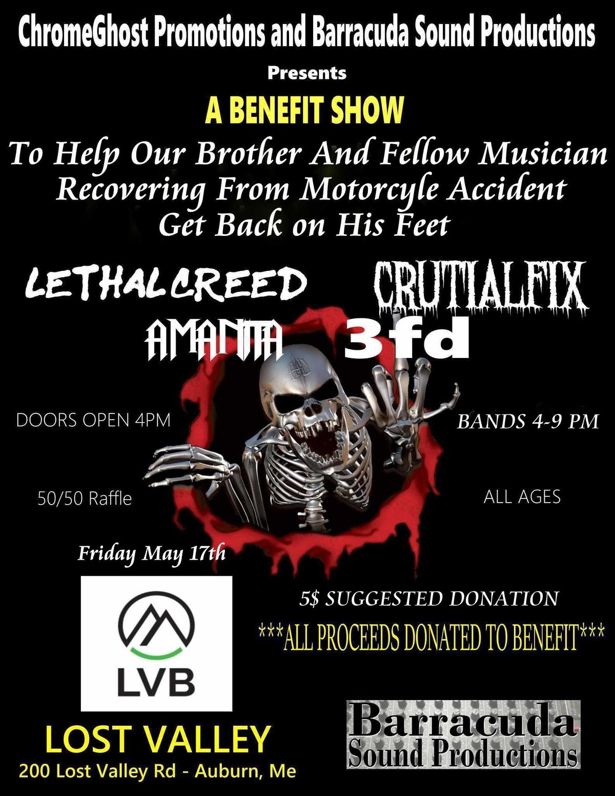 CrutialFix Lethal CreeD 3FD Amanita -Live Benefit Concert