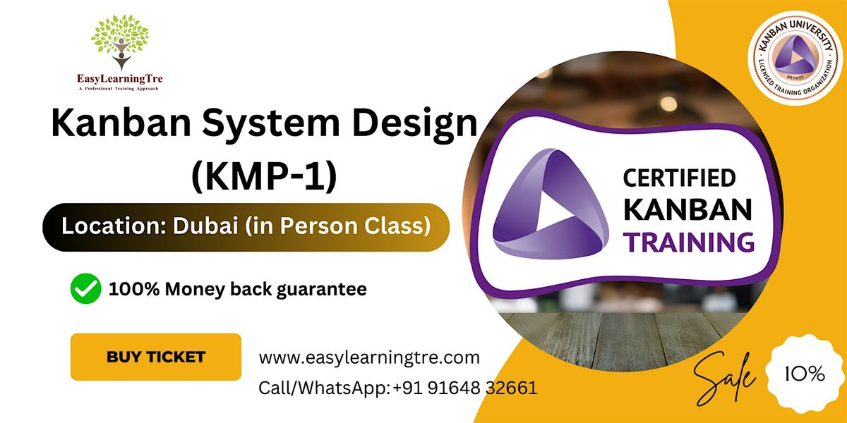 KMP1: Kanban System Design (KSD) Training & Certification in Dubai