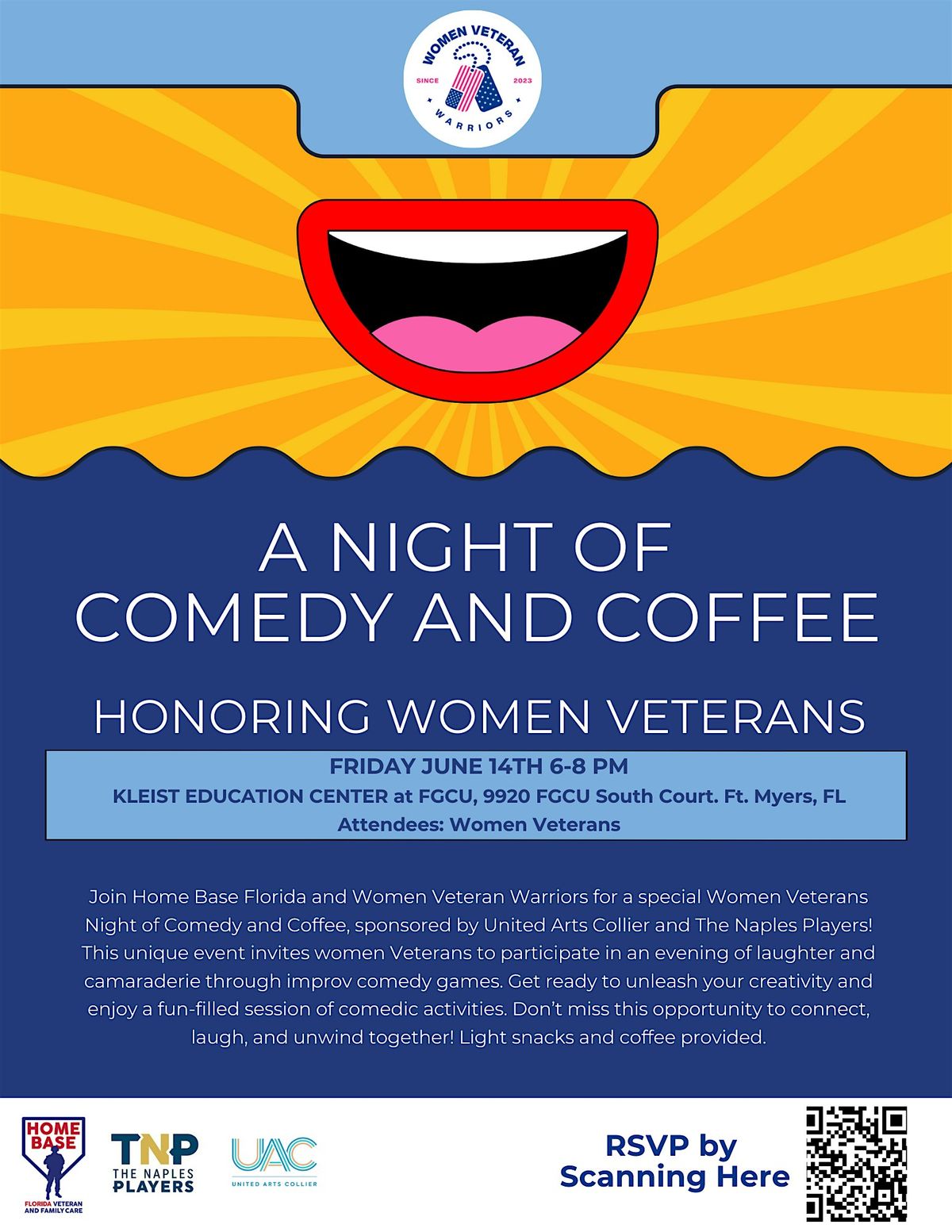 A NIGHT OF COFFEE AND COMEDY HONORING WOMEN VETERANS