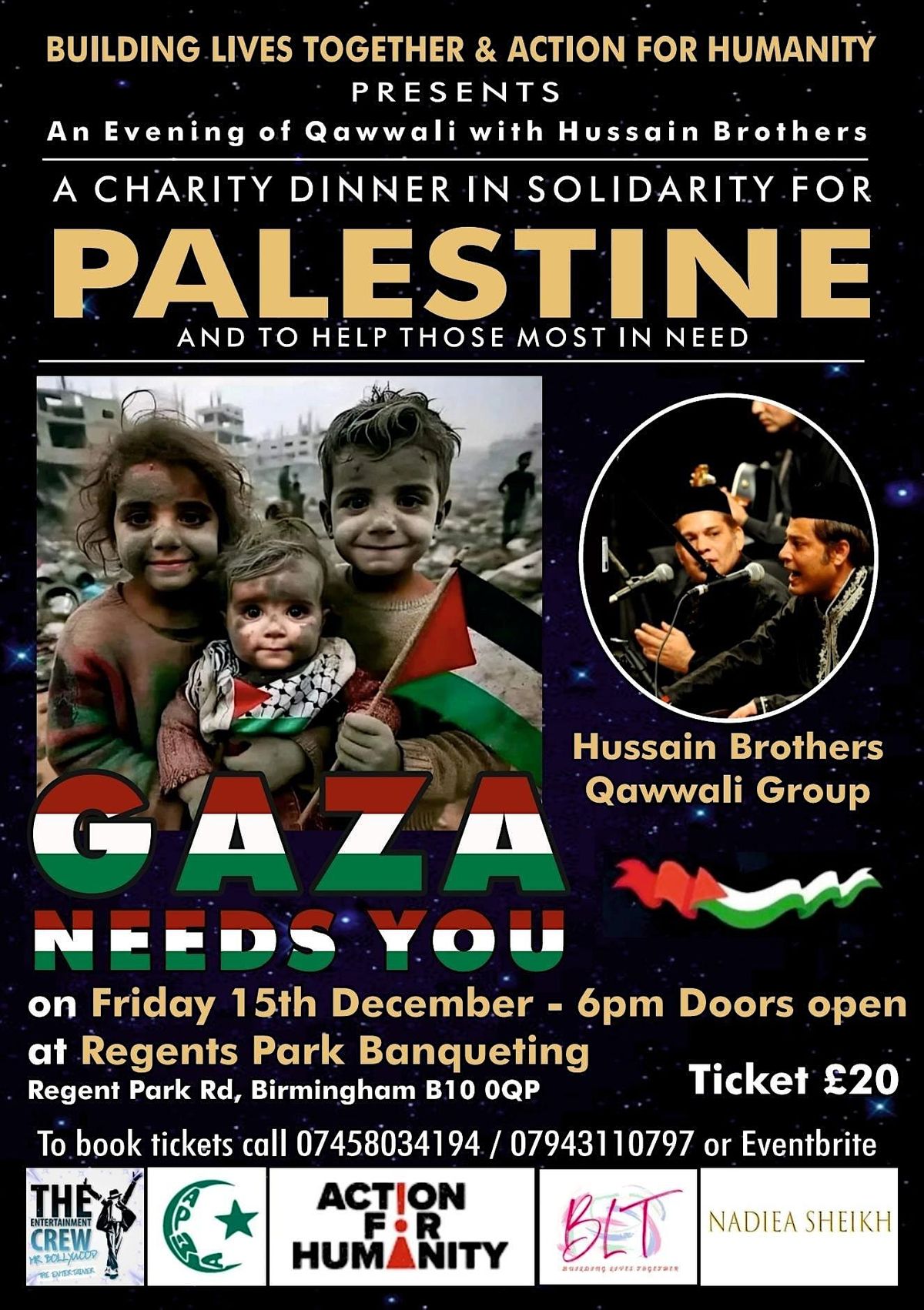 An Evening of Qawali with Hussain Brothers  for Gaza