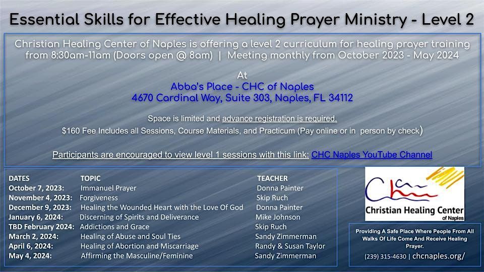Essential Skills for Effective Healing Prayer - Level 2 Curriculum