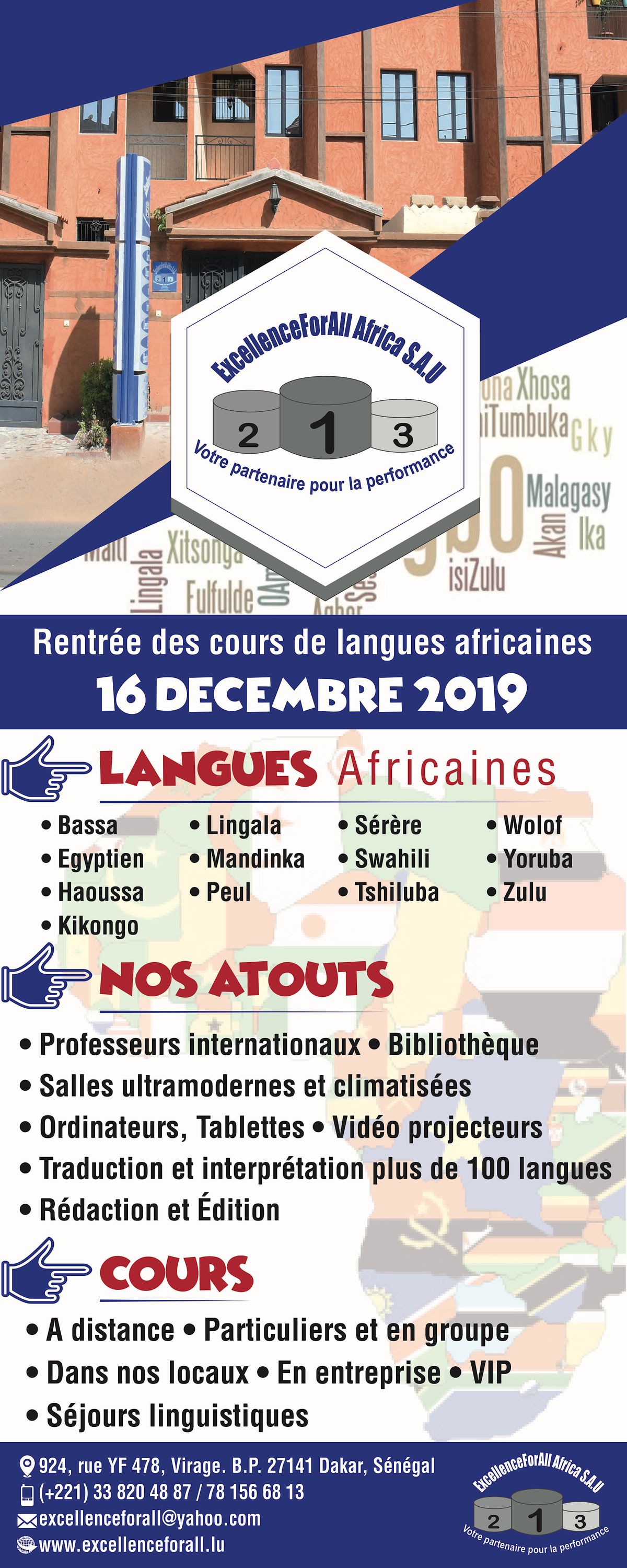 Cours de langues africaines \u00e0 Dakar et \u00e0 distance