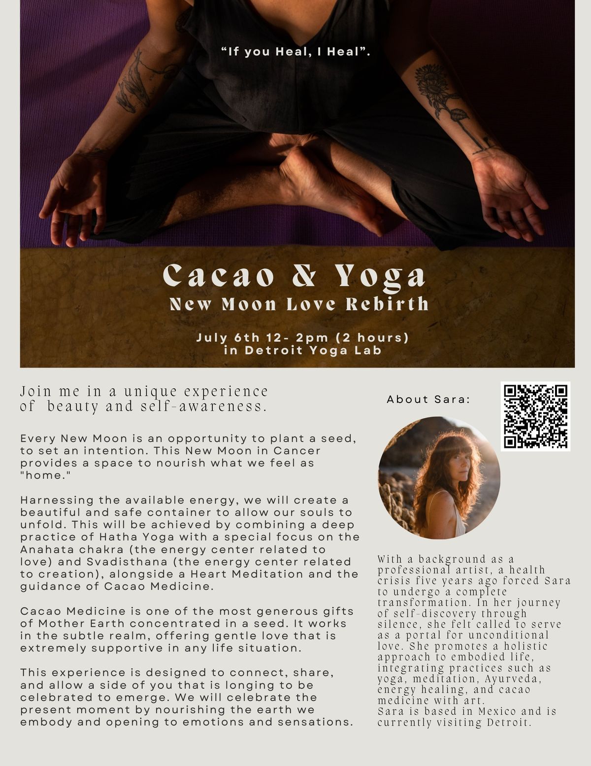 Cacao + Yoga New Moon Love Rebirth