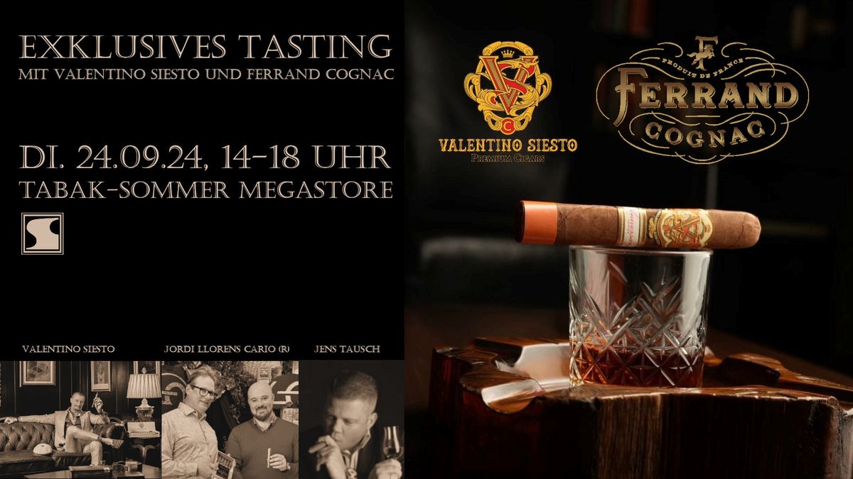 Valentino Siesto und Ferrand Tasting im Tabak-Sommer Megastore