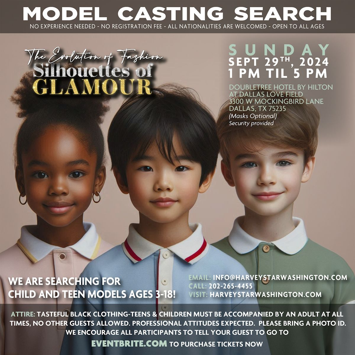 DALLAS TEXAS 11.10.24 FASHION EVENT MODEL SEARCH FOR CHILDREN AND TEENAGERS