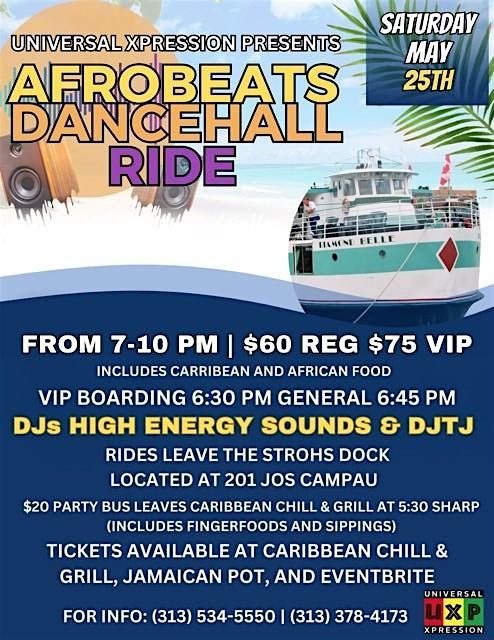 Afrobeats\/Dancehall Cruise The national Colors Ride