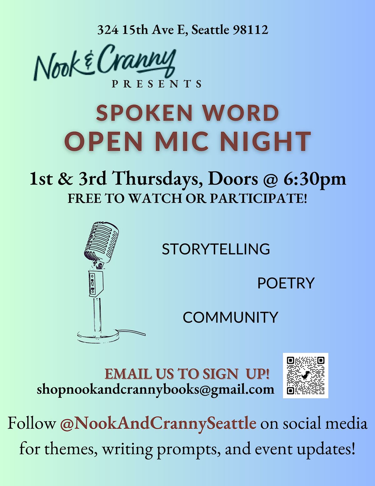 Poetry & Spoken Word Open Mic Night