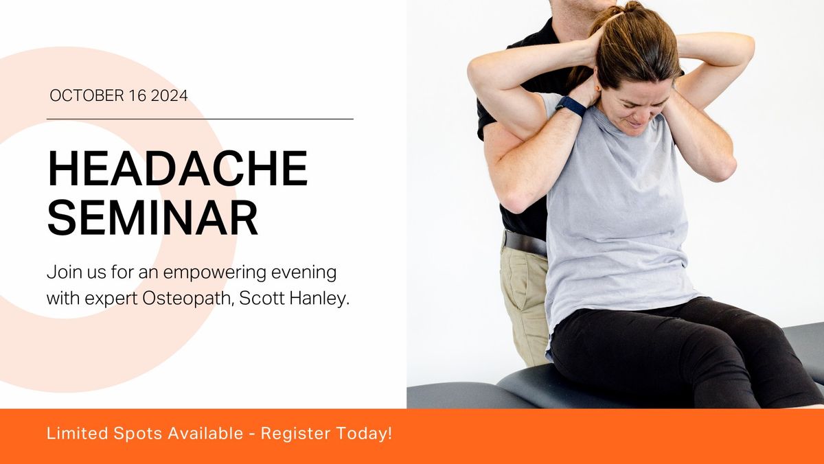 Take Control of Your Headaches | Headache Seminar @ O-health